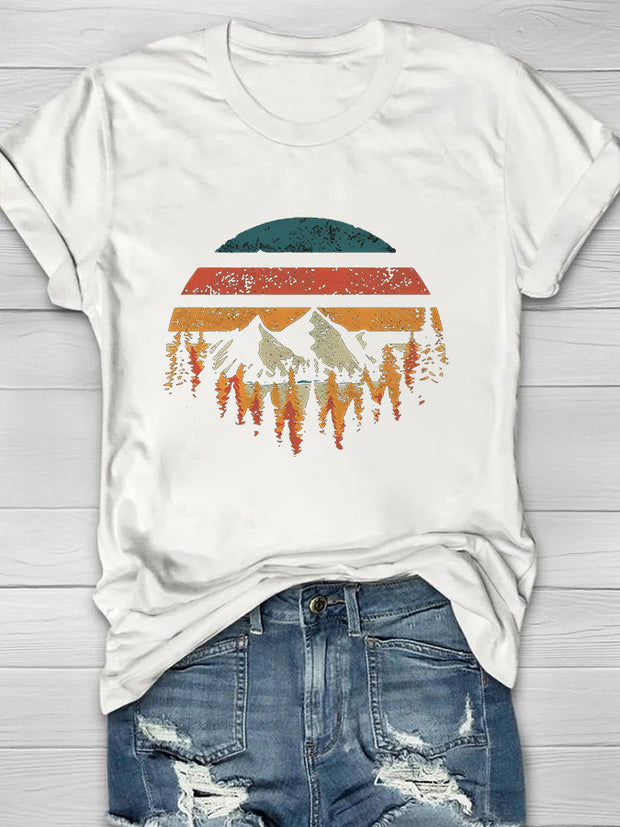 Nature Landspace Print Women's T-shirt