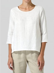 Daily Round Neck A-Line Top