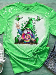 Shamrock Gnome Tie Dye T-shirt