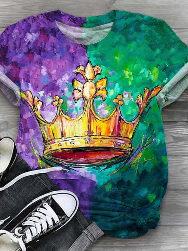 Carnival Crown Printed Crew Neck T-Shirt