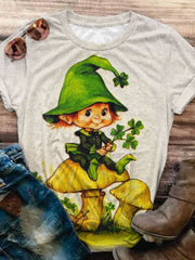 Vintage Irish Leprechaun Crew Neck T-Shirt