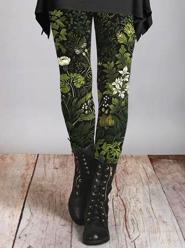 Vintage Floral Print Leggings
